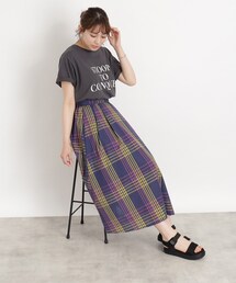 Cutie Blonde | 【旬の大人顔に】チェック柄フレアスカート(スカート)