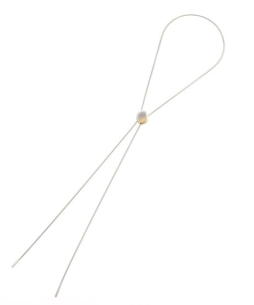 tk.TAKEO KIKUCHI(ティーケータケオキクチ)の「メタルループタイネックレス(ネックレス・レディース・シルバー/シルバー系4・00)」の6枚目の写真