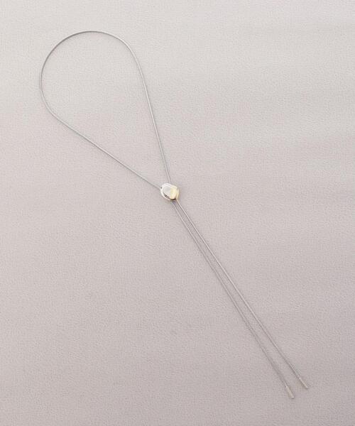 tk.TAKEO KIKUCHI(ティーケータケオキクチ)の「メタルループタイネックレス(ネックレス・レディース・シルバー/シルバー系4・00)」の8枚目の写真