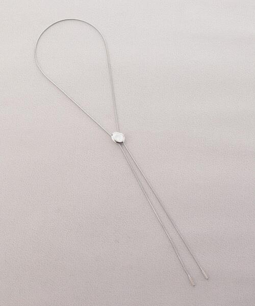 tk.TAKEO KIKUCHI(ティーケータケオキクチ)の「メタルループタイネックレス(ネックレス・レディース・シルバー/シルバー系4・00)」の10枚目の写真