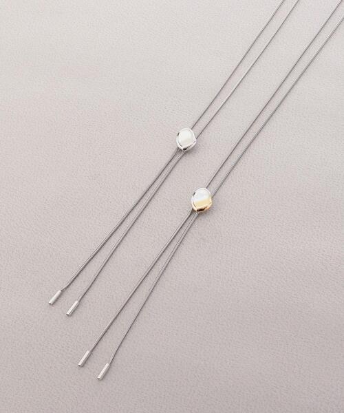 tk.TAKEO KIKUCHI(ティーケータケオキクチ)の「メタルループタイネックレス(ネックレス・レディース・シルバー/シルバー系4・00)」の9枚目の写真