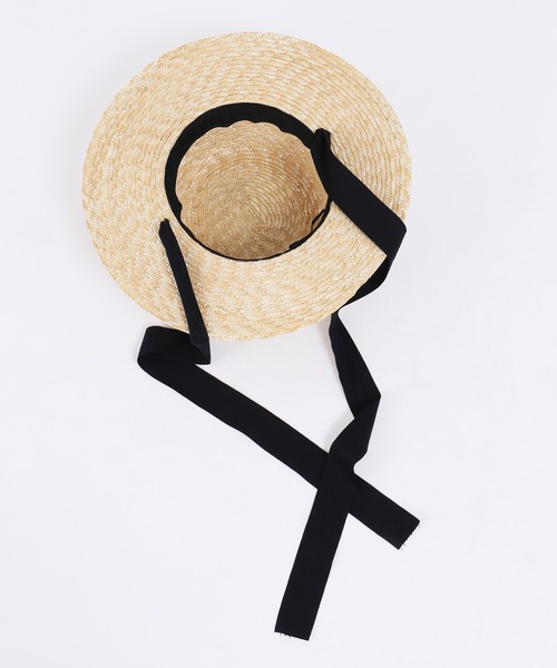 WC（ダブル シー）の「紐つきストローハット（ハット・レディース・ブラック・FREE）」の8枚目の写真