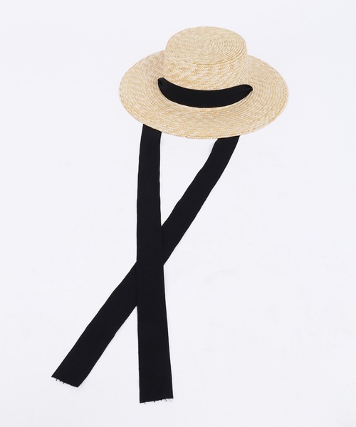 WC（ダブル シー）の「紐つきストローハット（ハット・レディース・ブラック・FREE）」の9枚目の写真