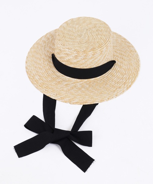 WC（ダブル シー）の「紐つきストローハット（ハット・レディース・ブラック・FREE）」の10枚目の写真
