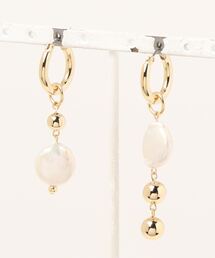 【HO’OKAHI】Big Freshwater Pearl Hoop Pierce
