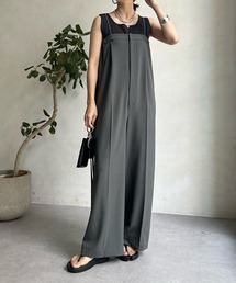 DouDou（ドゥドゥ）の「【WEB限定】袖ギャザーオールインワン（つなぎ