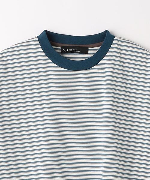 green label relaxing（グリーンレーベルリラクシング）の「マルチボーダー クルーネック Tシャツ（Tシャツ/カットソー・メンズ・コバルトブルー/グレー・M/S/L/XL）」の5枚目の写真