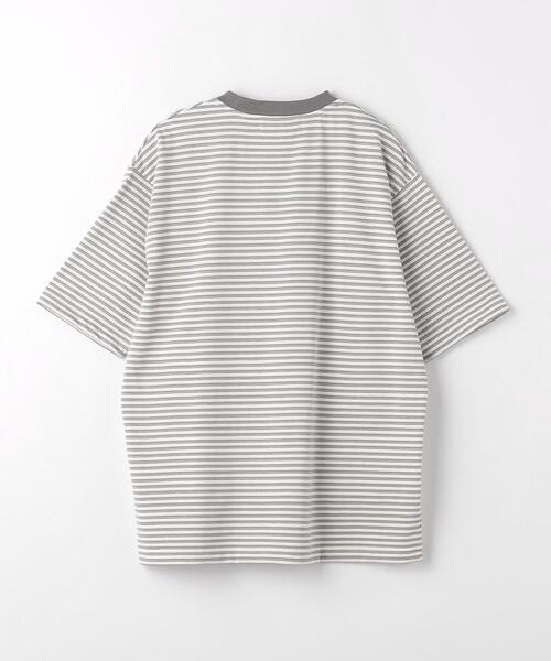 green label relaxing（グリーンレーベルリラクシング）の「マルチボーダー クルーネック Tシャツ（Tシャツ/カットソー・メンズ・コバルトブルー/グレー・M/S/L/XL）」の15枚目の写真