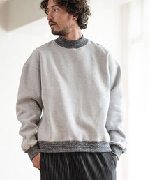 Magine | msw1317-MELANGE RIB BRUSHED SWEAT MOCK NECK PULLOVER スウェット(スウェット)