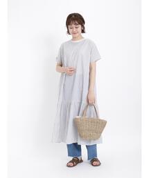 Samansa Mos2 | ◎前後着配色パイピングワンピース(ワンピース)