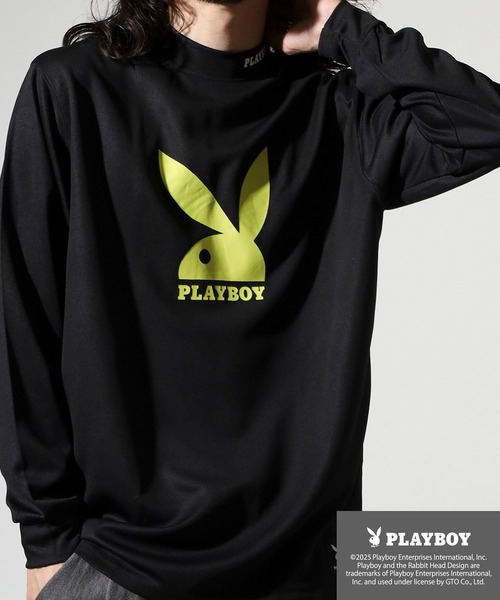 PLAYBOY（プレイボーイ）の「PLAYBOY High neck long sleeve innerwear / ハイネック長袖インナー（Tシャツ/カットソー・メンズ・ホワイト/チャコールグレー/ブラック/ダークグレー/チャコール/ホワイト系/ホワイト系1/ブラック系/ブラック系1・XL/M/L）」の6枚目の写真
