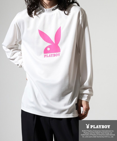 PLAYBOY（プレイボーイ）の「PLAYBOY High neck long sleeve innerwear / ハイネック長袖インナー（Tシャツ/カットソー・メンズ・ホワイト/チャコールグレー/ブラック/ダークグレー/チャコール/ホワイト系/ホワイト系1/ブラック系/ブラック系1・XL/M/L）」の15枚目の写真