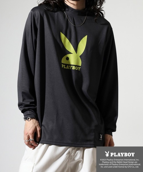 PLAYBOY（プレイボーイ）の「PLAYBOY High neck long sleeve innerwear / ハイネック長袖インナー（Tシャツ/カットソー・メンズ・ホワイト/チャコールグレー/ブラック/ダークグレー/チャコール/ホワイト系/ホワイト系1/ブラック系/ブラック系1・XL/M/L）」の18枚目の写真