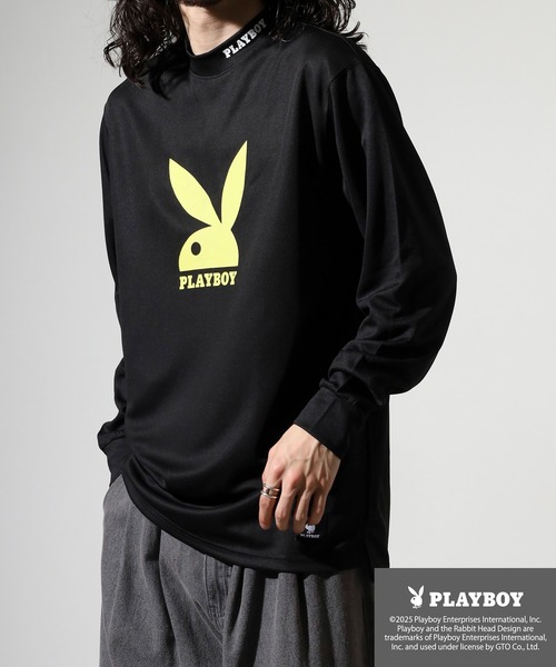 PLAYBOY（プレイボーイ）の「PLAYBOY High neck long sleeve innerwear / ハイネック長袖インナー（Tシャツ/カットソー・メンズ・ホワイト/チャコールグレー/ブラック/ダークグレー/チャコール/ホワイト系/ホワイト系1/ブラック系/ブラック系1・XL/M/L）」の22枚目の写真