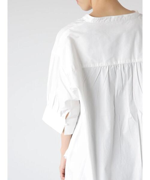 Lugnoncure（ルノンキュール）の「タイプライタースキッパーシャツ（シャツ/ブラウス・レディース・ブラック/オフホワイト/キャメル・F）」の16枚目の写真