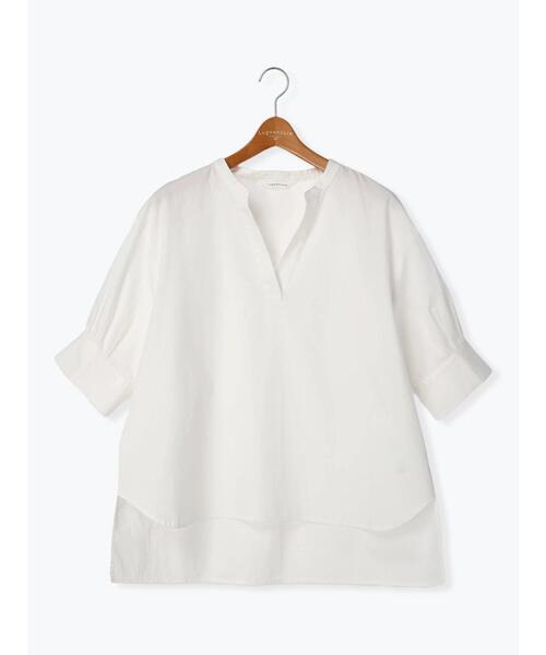 Lugnoncure（ルノンキュール）の「タイプライタースキッパーシャツ（シャツ/ブラウス・レディース・ブラック/オフホワイト/キャメル・F）」の19枚目の写真