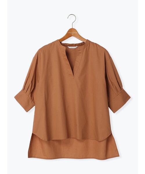 Lugnoncure（ルノンキュール）の「タイプライタースキッパーシャツ（シャツ/ブラウス・レディース・ブラック/オフホワイト/キャメル・F）」の20枚目の写真