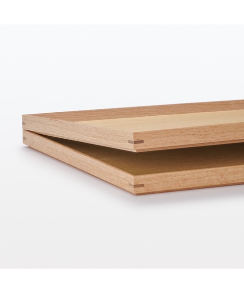 無印良品(ムジルシリョウヒン)の「木製 角型トレー 約幅40.5×奥行30.5×高さ2cm(ランチョンマット/テーブルウェア・メンズ・ナチュラル・FREE)」の4枚目の写真
