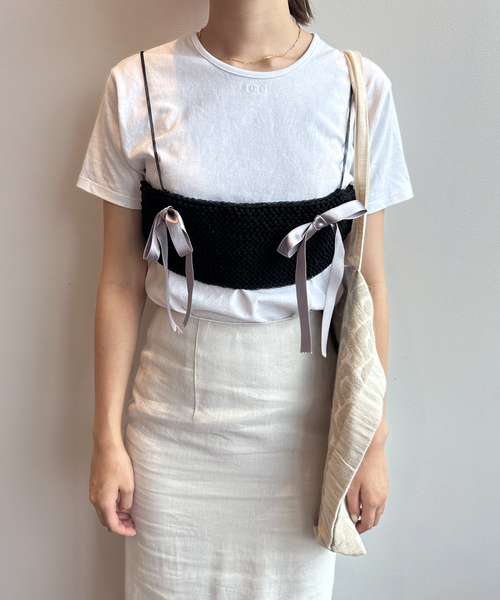 EDIT. FOR LULU（エディットフォールル）の「【Foundry Mews/ファウンドリー ミューズ】knit bra（ニット/セーター・レディース・ブラック・FREE）」の4枚目の写真