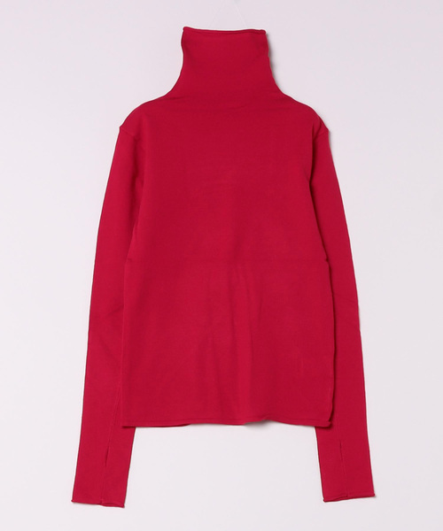 STYLEBLOCK（スタイルブロック）の「フィンガーホールタートルネックニット（ニット/セーター・レディース・オレンジ/ブラウン/グレー/オフホワイト/ホワイト系その他/ブラック/ブルー/ライム/レッド・M）」の8枚目の写真