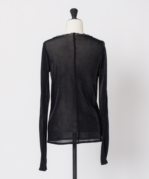 NOMINE（ノミネ）の「シアーラメメロウ2WAYプルオーバー（Tシャツ/カットソー・レディース・ブラック/ゴールド/グレイッシュベージュ/ベージュ・フリー）」の8枚目の写真