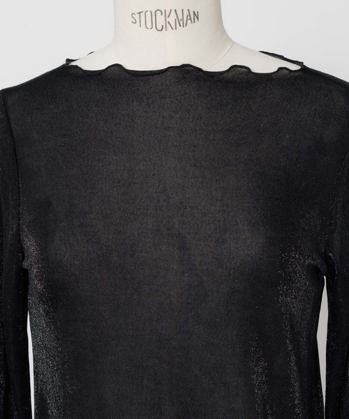 NOMINE（ノミネ）の「シアーラメメロウ2WAYプルオーバー（Tシャツ/カットソー・レディース・ブラック/ゴールド/グレイッシュベージュ/ベージュ・フリー）」の9枚目の写真