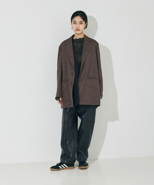 NOMINE（ノミネ）の「シアーラメメロウ2WAYプルオーバー（Tシャツ/カットソー・レディース・ブラック/ゴールド/グレイッシュベージュ/ベージュ・フリー）」の21枚目の写真