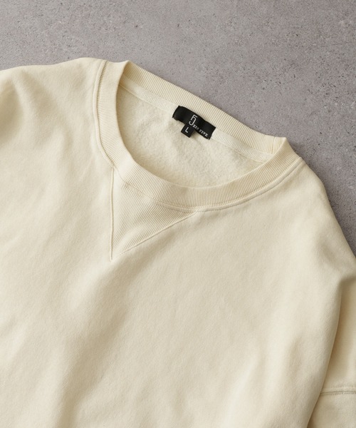 ZIP FIVE(ジップファイブ)の「【ZIP FIVE】 ピグメント ビッグシルエット 長袖 スウェット トレーナー / プルオーバー(スウェット・レディース・ブラック/ネイビー/アイボリー・LARGE/MEDIUM/X-LARGE)」の4枚目の写真