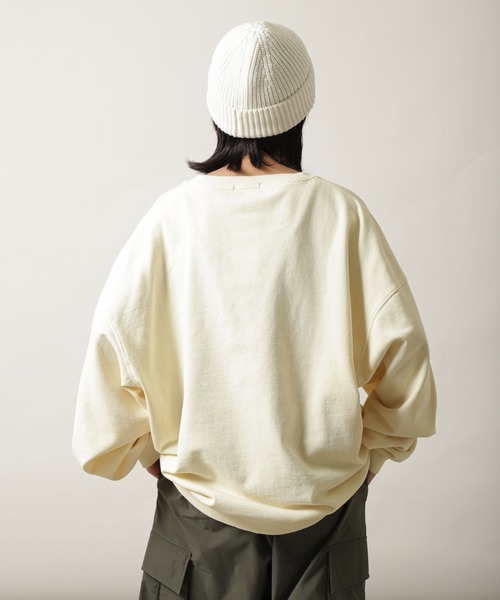 ZIP FIVE(ジップファイブ)の「【ZIP FIVE】 ピグメント ビッグシルエット 長袖 スウェット トレーナー / プルオーバー(スウェット・レディース・ブラック/ネイビー/アイボリー・LARGE/MEDIUM/X-LARGE)」の12枚目の写真
