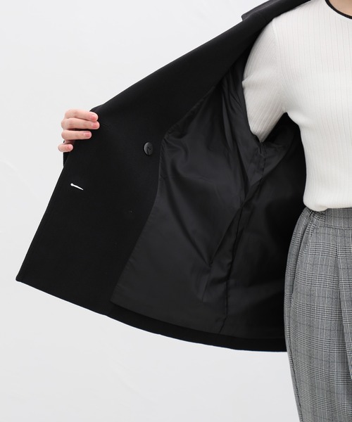 Honeys（ハニーズ）の「ピーコート（ピーコート・レディース・杢グレー/アイボリー/モカ/ネイビー/ブラック・L/M/S/LL）」の11枚目の写真