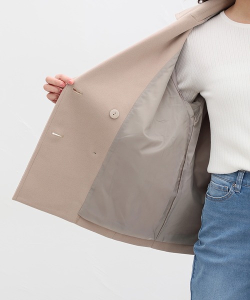 Honeys（ハニーズ）の「ピーコート（ピーコート・レディース・杢グレー/アイボリー/モカ/ネイビー/ブラック・L/M/S/LL）」の22枚目の写真