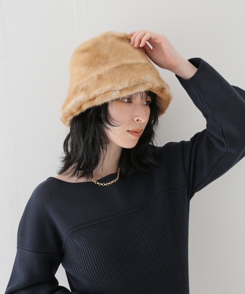 Noble(ノーブル)の「【a.point】 ECOFURハット(キャップ・レディース・キャメル・FREE)」の12枚目の写真