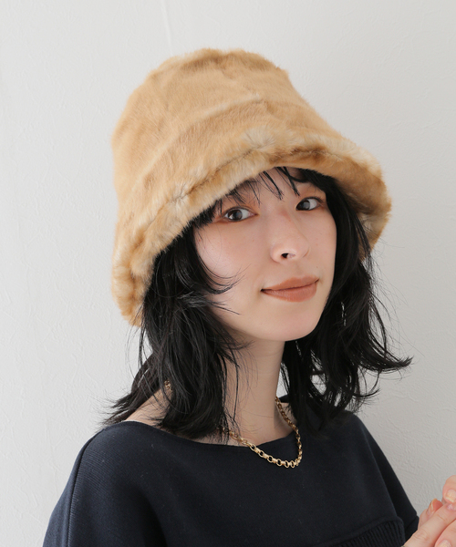 Noble(ノーブル)の「【a.point】 ECOFURハット(キャップ・レディース・キャメル・FREE)」の14枚目の写真