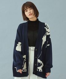 PUBLIC TOKYO | ビッグフラワージャガードカーディガン(カーディガン/ボレロ)