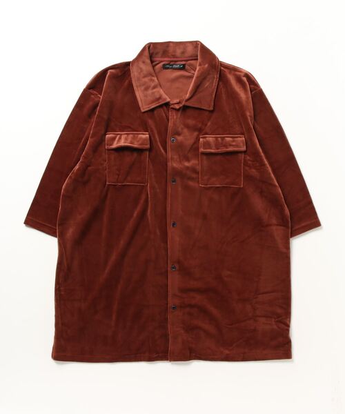 Bling Leads(ブリングリーズ)の「【Bling Leads】 ベロアコーチジャケット(シャツ/ブラウス・メンズ・ブラウン/グレー・MEDIUM/LARGE)」の9枚目の写真