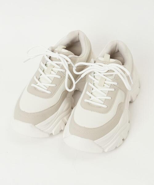 WEGO（ウィゴー）の「WEGO/配色厚底スニーカー（スニーカー・レディース・ブラック/ホワイト系その他/ライトグレー・MEDIUM/LARGE）」の12枚目の写真