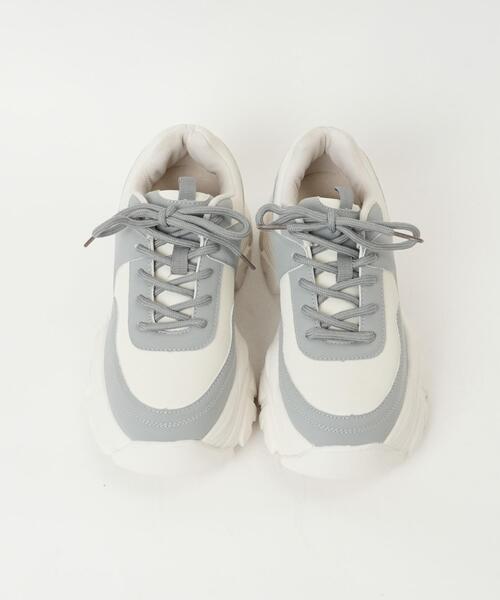 WEGO（ウィゴー）の「WEGO/配色厚底スニーカー（スニーカー・レディース・ブラック/ホワイト系その他/ライトグレー・MEDIUM/LARGE）」の17枚目の写真