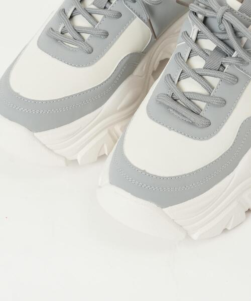 WEGO（ウィゴー）の「WEGO/配色厚底スニーカー（スニーカー・レディース・ブラック/ホワイト系その他/ライトグレー・MEDIUM/LARGE）」の18枚目の写真