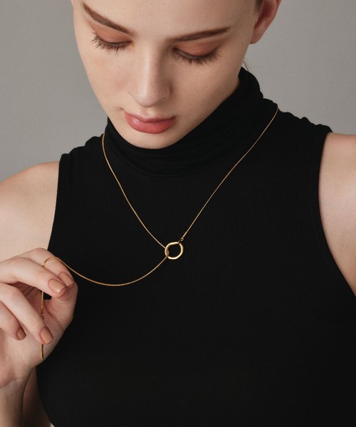 CENE（セネ）の「【CENE】セネ/ニュアンスリングラリエット（ネックレス・レディース・ゴールド/シルバー・FREE）」の12枚目の写真