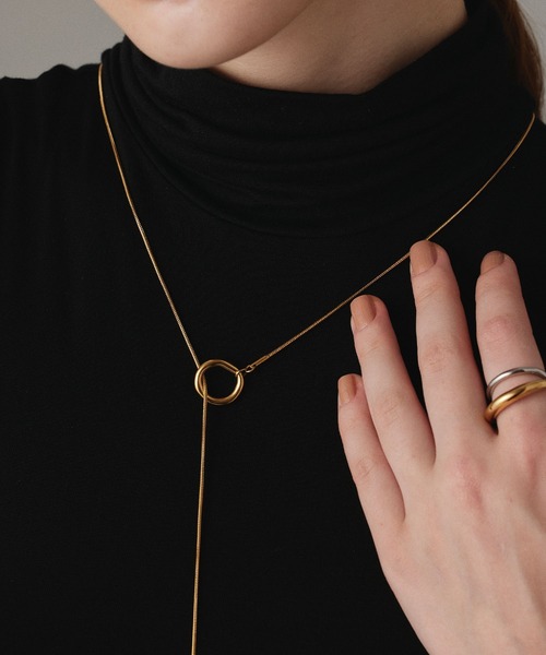 CENE（セネ）の「【CENE】セネ/ニュアンスリングラリエット（ネックレス・レディース・ゴールド/シルバー・FREE）」の15枚目の写真