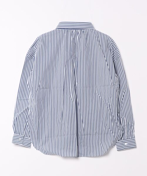 m.f.editorial(エムエフエディトリアル)の「【WEB限定販売】m.f.エディトリアル レディース 形態安定 スキッパープルオーバー長袖ブラウス(ビジネスシャツ・レディース・ホワイト/ネイビー・S/LARGE/MEDIUM)」の3枚目の写真