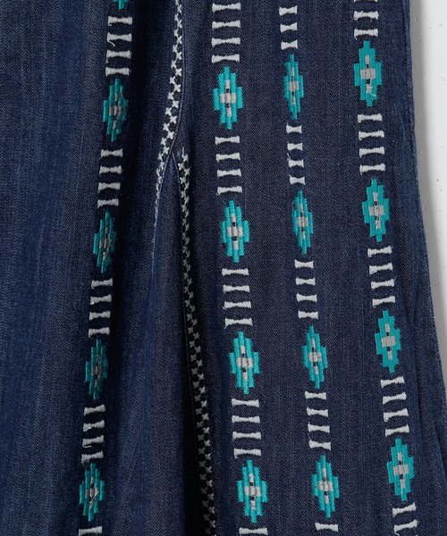 チャイハネ（チャイハネ）の「【チャイハネ】ソンデニ刺繍スカート（デニムスカート・レディース・ライトブルー/ダークブルー・FREE）」の6枚目の写真