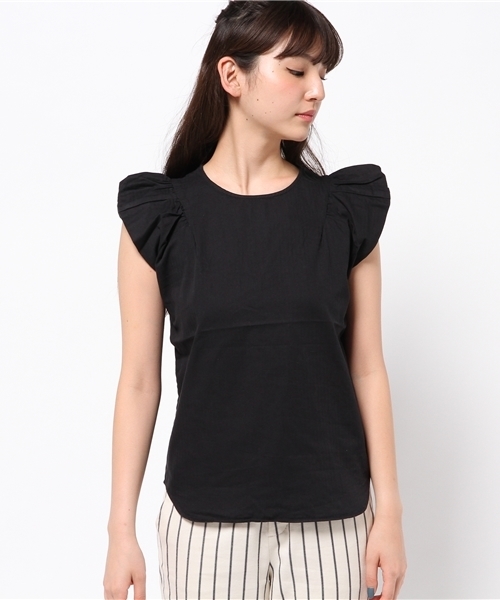 Kastane（カスタネ）の「【Kastane】袖ギャザーブラウス（シャツ/ブラウス・レディース・カーキ/レッド/ブラック/アイボリー・FREE）」の12枚目の写真