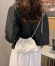 シルバーチェーンミニショルダーバッグ