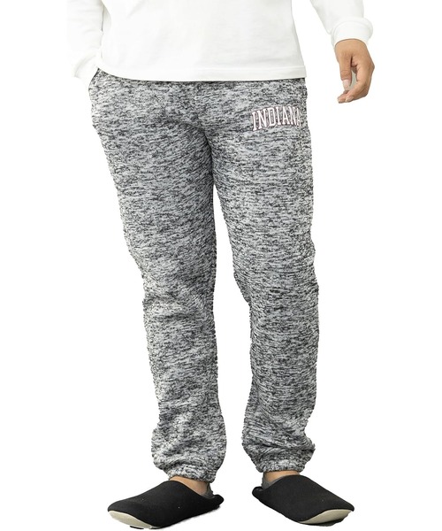 STYLEBLOCK（スタイルブロック）の「ニットフリース裏起毛プリントリラックスパンツ（その他パンツ・メンズ・杢グレー/ブラウン/ヘザーチャコール/ブラックミックス・M/L/LL）」の4枚目の写真