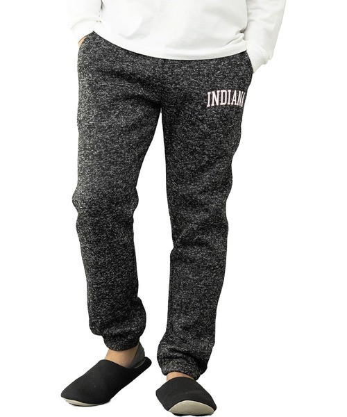 STYLEBLOCK（スタイルブロック）の「ニットフリース裏起毛プリントリラックスパンツ（その他パンツ・メンズ・杢グレー/ブラウン/ヘザーチャコール/ブラックミックス・M/L/LL）」の2枚目の写真