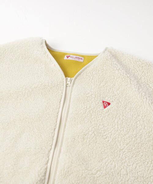 coen（コーエン）の「【WEB限定】BLEU DE VERDUN（ブルーデバードン）別注ボアジャケット（ノーカラージャケット・レディース・オフホワイト/ダークグレー・M/L）」の20枚目の写真