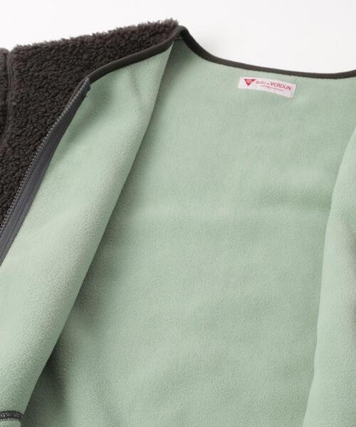 coen（コーエン）の「【WEB限定】BLEU DE VERDUN（ブルーデバードン）別注ボアジャケット（ノーカラージャケット・レディース・オフホワイト/ダークグレー・M/L）」の10枚目の写真