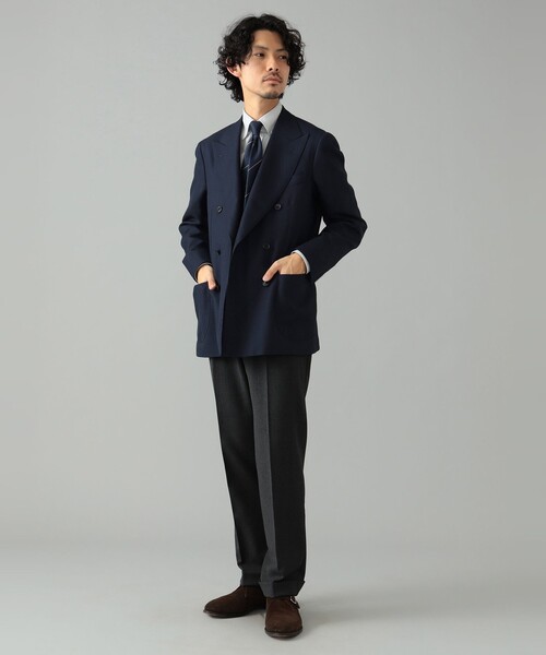 BEAMS F / CANONICO ホップサック ダブルブレスト ジャケット 【公式通販】
