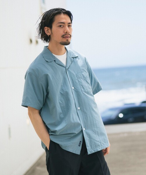 HELLY HANSEN(ヘリーハンセン)の「HELLY HANSEN × B:MING by BEAMS / 別注 Bask Shirts(シャツ/ブラウス・メンズ・ブルー系その他2・S/M/L/XL)」の4枚目の写真